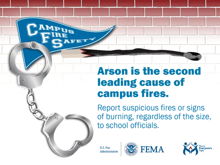 Promoting campus fire safety: stay vigilant against arson.